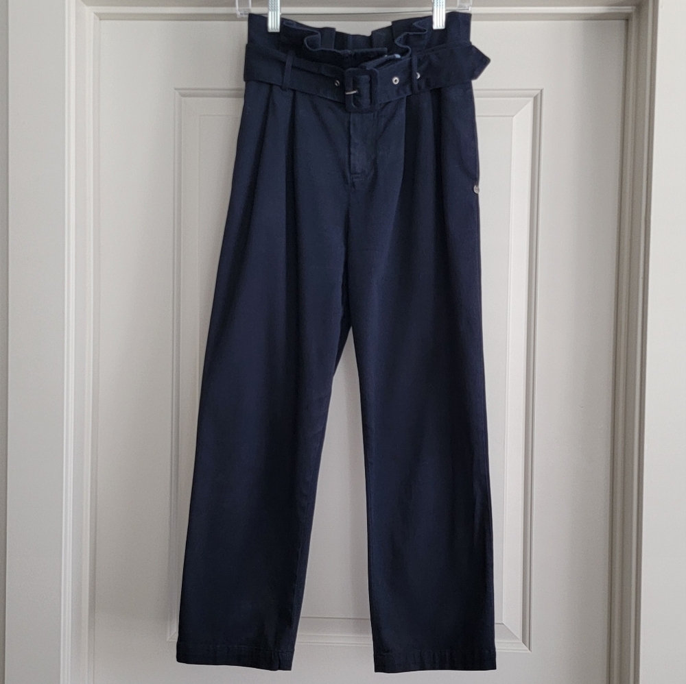 SCOTCH & SODA Peached Cotton Paper Bag Pants